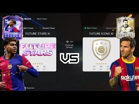 FUTURE STARS XI VS FUTURE ICONS XI IN FC25!