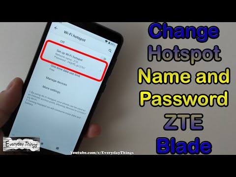 How to change the Hotspot Name and Password ZTE Blade Smartphones