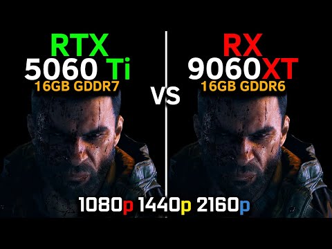 RX 9060 XT vs RTX 5060 Ti | 1080p, 1440p, 4K | DLSS 4 vs FSR 4 | Ryzen 5 5500 | Best Budget GPU?