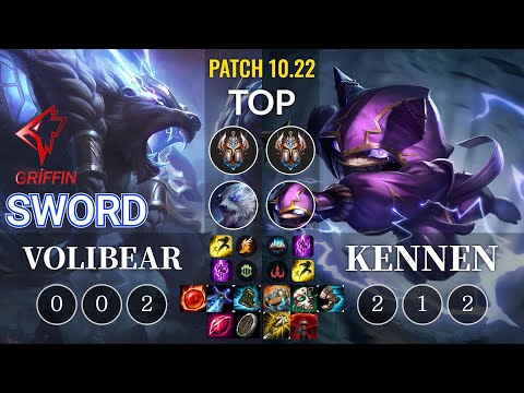 GRF Sword Volibear vs Kennen Top - KR Patch 10.22