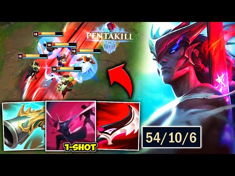 WHEN FULL LETHALITY YONE DROPS 54 KILLS (2 PENTAKILLS) - League of Legends