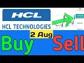 HCL Technologies Share 2 August Target Hcl Tech Stock Analysis Hcl Tech Letest News