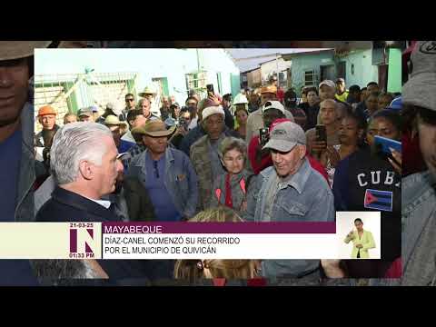 Presidente de Cuba realiza un recorrido por Quivicán