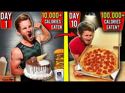 I Did A 10,000+ Calorie Challenge EVERY DAY.. For 10 Days In a Row!