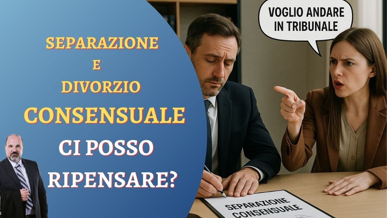 Separazione e divorzio CONSENSUALE: CI POSSO RIPENSARE?