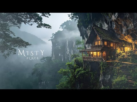 MISTY PLACE | Ethereal Meditative Ambient Music with Rain - Deep Soothing Soundscape for Relaxation