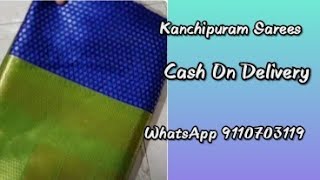 Royal Blue & Green Combination Kanchipuram Sarees /  Pattu Sarees /Kanchipuram Sarees Online /