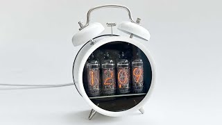 覚まし時計風IN-14ニキシー管NTP時計キットが完成しました