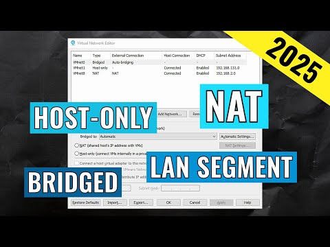 NAT vs Bridged vs Host-Only vs LAN — VMware Virtual Networking (2025)