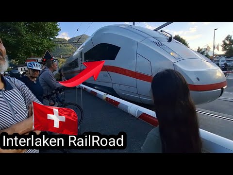 German ICE High-Speed Train Passing Through Interlaken, Switzerland 🇨🇭🚄