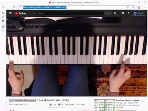 LilyPond Edition of PianoTV's Beginner Challenge Day 1