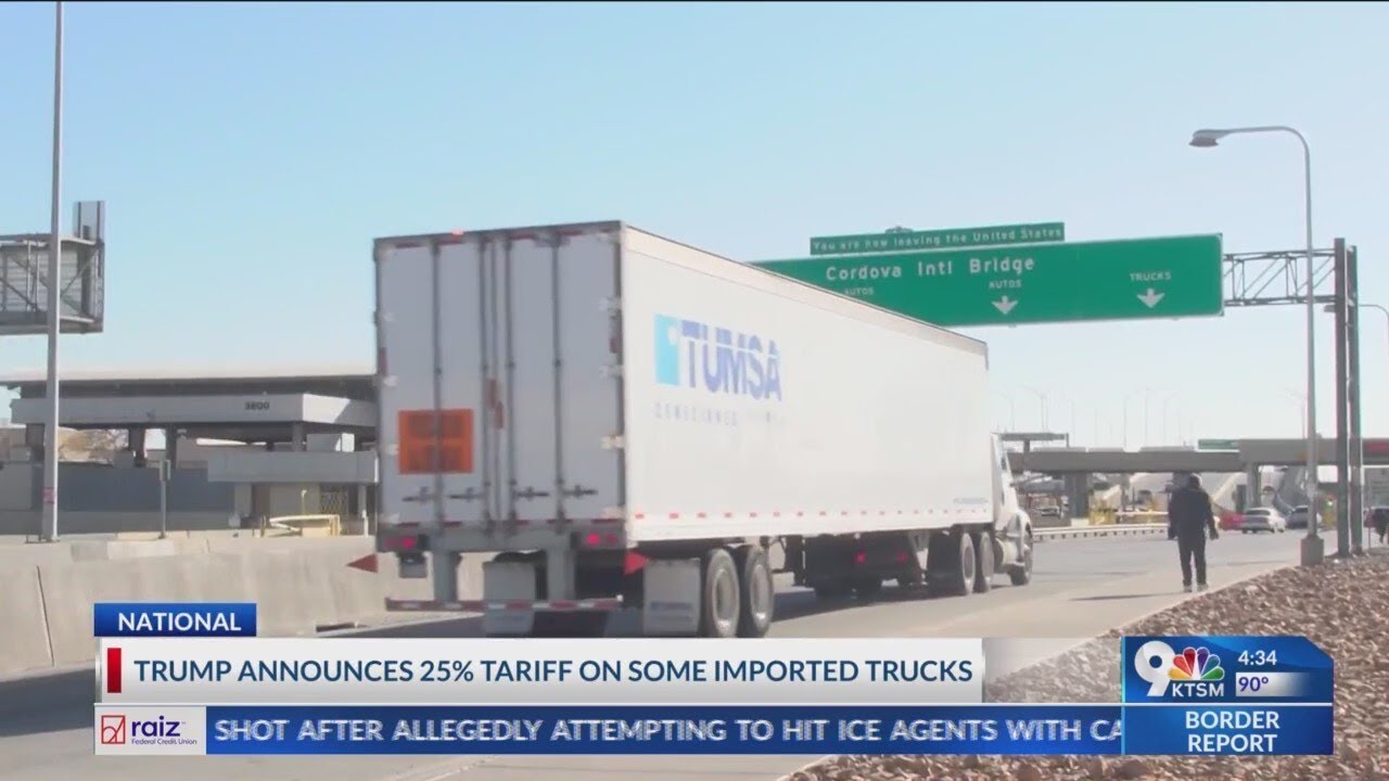 特朗普政府宣布对进口中重型卡车征收25%关税，生效日期定于2025年11月