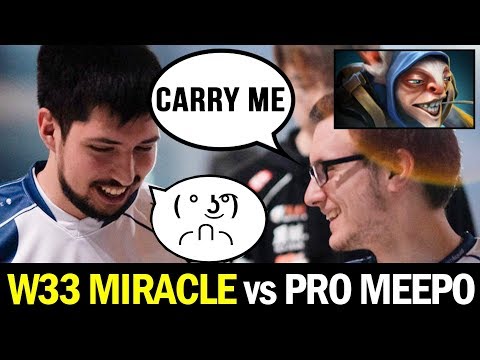 can W33 Carry MIRACLE against Xcalibur Godlike Meepo? ( ° ͜ʖ͡°) Dota 2
