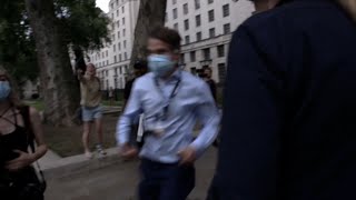 video: BBC journalist Nicholas Watt chased through streets by anti-lockdown protesters