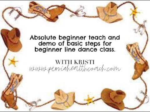 Absolute Beginner Line Dance Demo of a few Basic Steps
