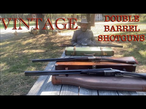 Vintage Double Barrel Shotguns ￼