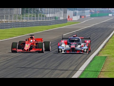 Ferrari F1 2018 vs Audi R18 LMP1 - Monza