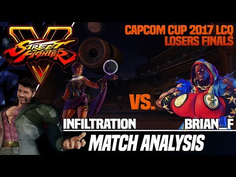 SFV Match Analysis: Capcom Cup LCQ 2017 LOSERS FINALS - Infiltration vs. Brian_F