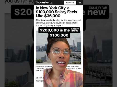 $200,000 is the new $100,000💵💰#money #salary #finance #personalfinance #newyork #money #finance