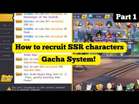 How to recruit SSR characters | Gacha System! Part 1