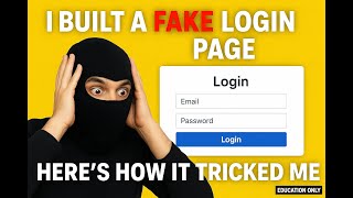 I Built a FAKE Login Page Here’s How It Tricked Me