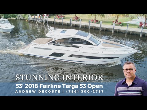 Cruise and style on this 2018 53’ Fairline Targa 53 Open