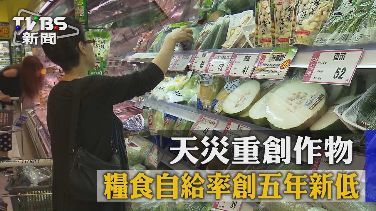 天災重創作物 糧食自給率創五年新低