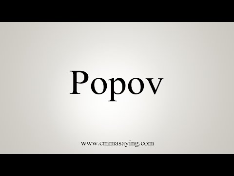 How To Say Popov
