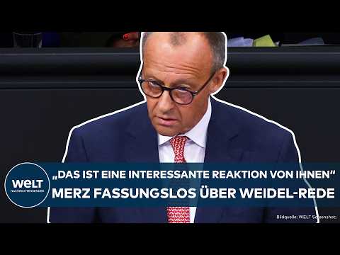 BUNDESTAG: Knallhart-Konter gegen Weidel! Nach diesen Sätzen der AFD-Chefin dreht Merz mächtig auf