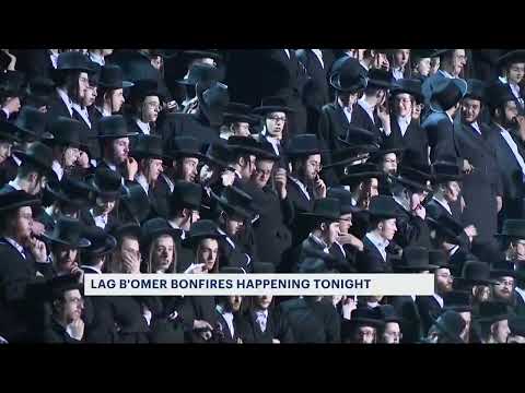Jewish Community Celebrates Lag B'Omer with Bonfire in Kiryas Joel