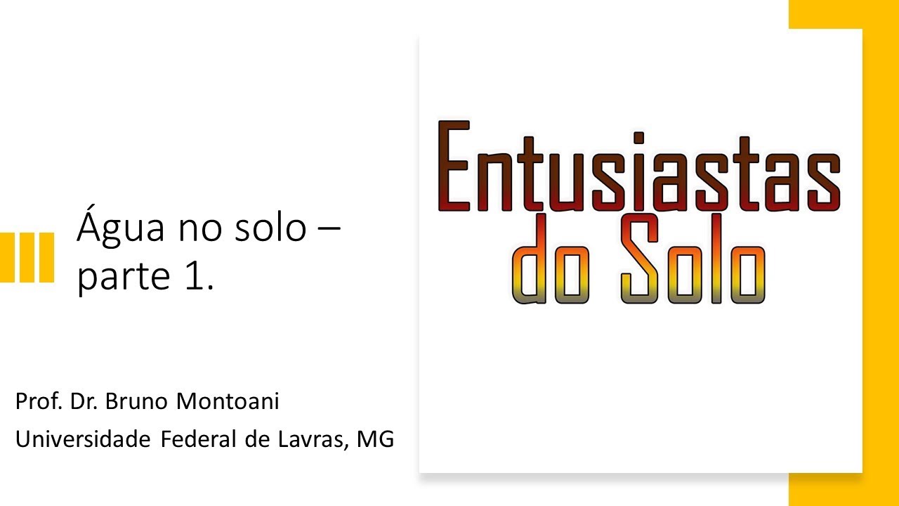 Aula Água no solo, parte 1: Introdução, Umidade do solo, Métodos de determinação