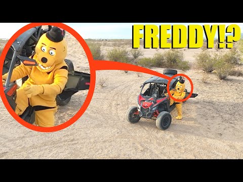 drone catches Freddy Fazbear in Haunted Desert!! (He was so mad)