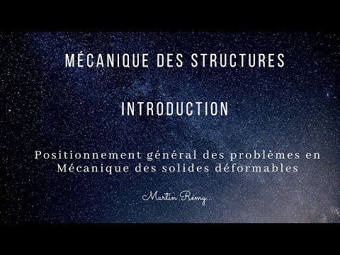 Introduction à la mécanique des Structures.(Positionnement général des problèmes)😇