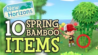 BAMBOO in Animal Crossing New Horizons (ALL 10 SPRING ITEMS & Everything You Need To Know)