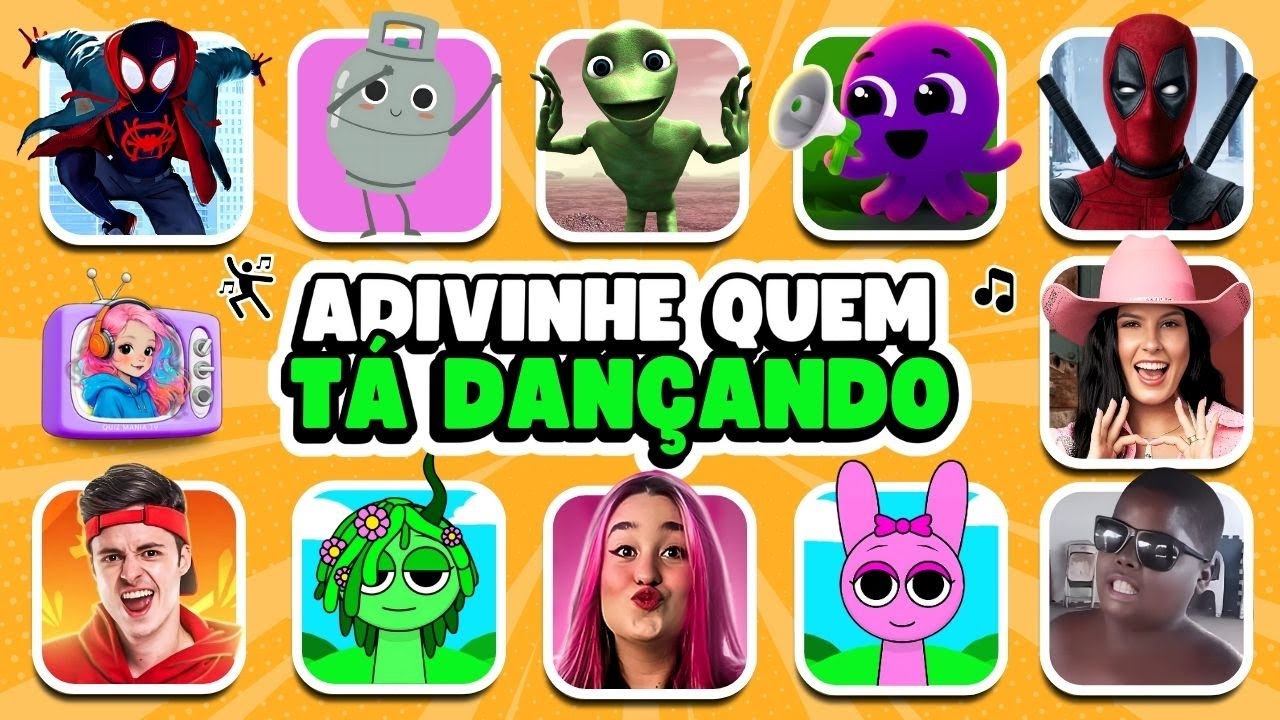 ADIVINHE QUEM ESTÁ DANÇANDO💃🎵 Homem-Aranha, Ó u Gás, Enaldinho, Emilly Vick, Pedro Pedro, Deadpool