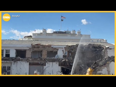 East Wing demolition begins for Trump’s ballroom at White House