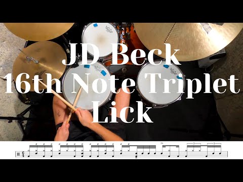 JD Beck - 16th Note Triplet Lick - Drum Lesson