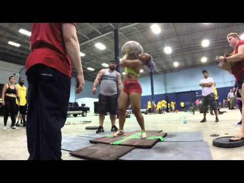Cynthia Mccright Stone to Shoulder at Strongman Mania 2015