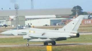 preview picture of video 'Typhoons and F15s at RAF Coningsby'