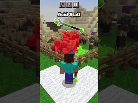 Magis - Add 15 magical staffs with unique powers and abilities! #minecraft #mcpe #shorts #magic #vs