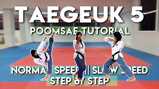 Download lagu TAEGEUK 5 TAEKWONDO [Front View, Back View, Slow Motion, Step by Step] || POOMSAE TUTORIAL mp3