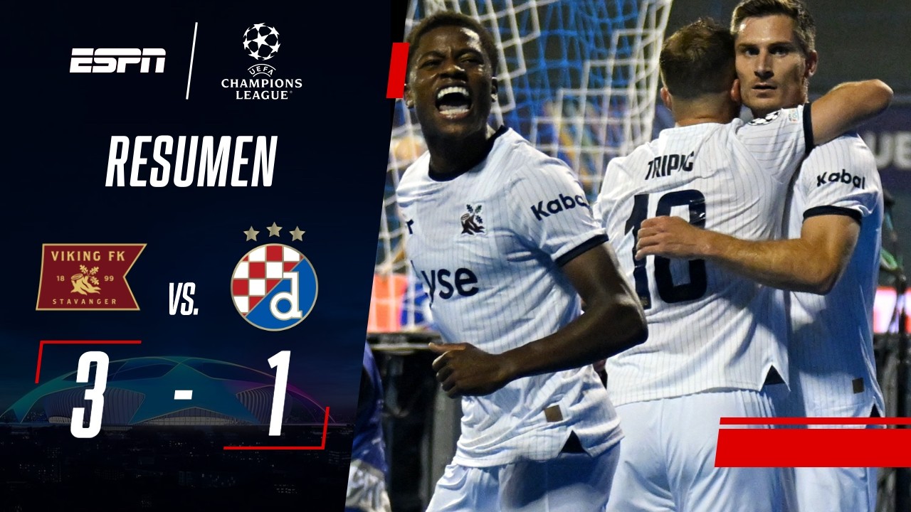 VIKING DE NORUEGA SE METIÓ EN CHAMPIONS TRAS MÁS DE 30 AÑOS | Viking 3-1 Dinamo Zagreb | RESUMEN