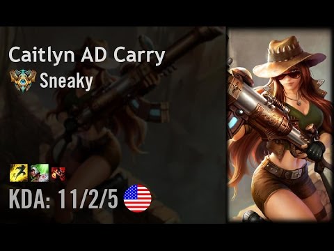 Caitlyn AD Carry vs Tristana - Sneaky - NA Challenger Patch 6.7