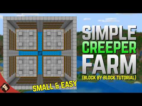 *EASY* Creeper Gunpowder Farm For 1.21 Minecraft Bedrock | Block by Block Tutorial — Minecraft farm tutorial thumbnail