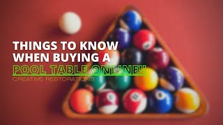 What to Expect when Buying a Pool Table Online!