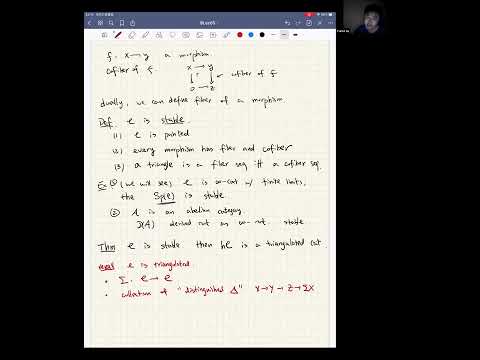 Infinity-category 05:  Smash products, stability, stabilization  - Yunze Lu