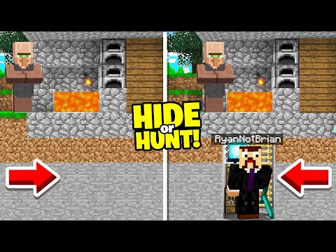 Surviving Minecraft Hide or Hunt inside SECRET Blacksmith base!