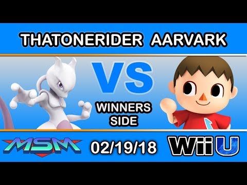 MSM 134 - ThatOneRider (Mewtwo) Vs. BSD | Aarvark (Villager) Winners Side - Smash 4