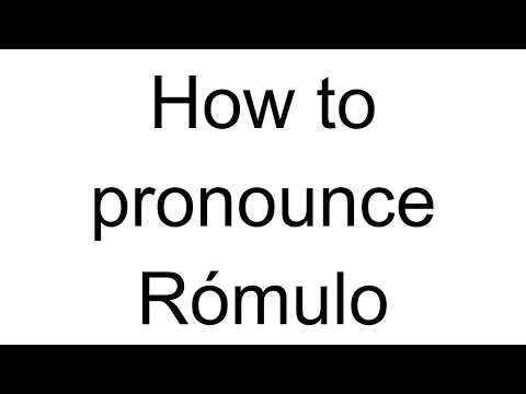 How to Pronounce Rómulo (Portuguese)