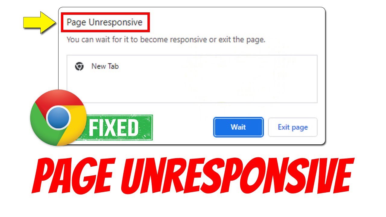 Fix Page Unresponsive Error On Google Chrome